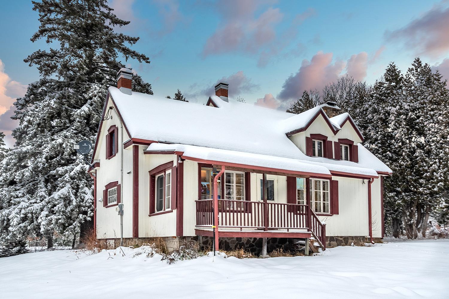 Ancestral Wooden Chalet - St-Gabriel De Brandon Mandeville Exterior foto